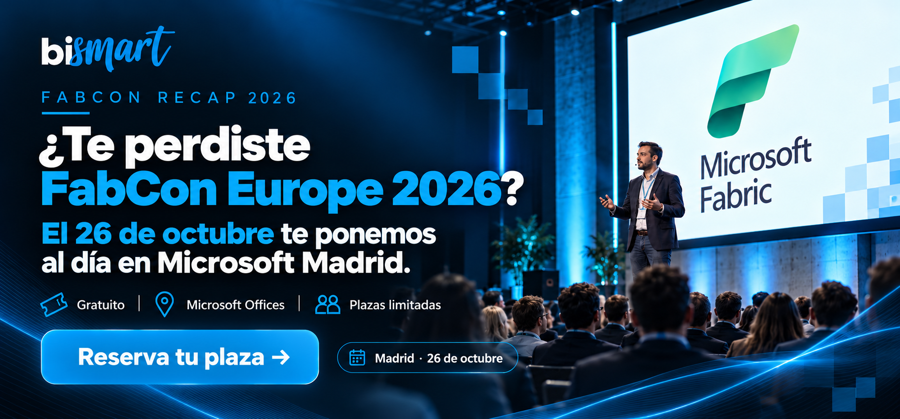 FabCon_Recap_Novedades_Microsoft_Fabric_Madrid_Bismart_Banner