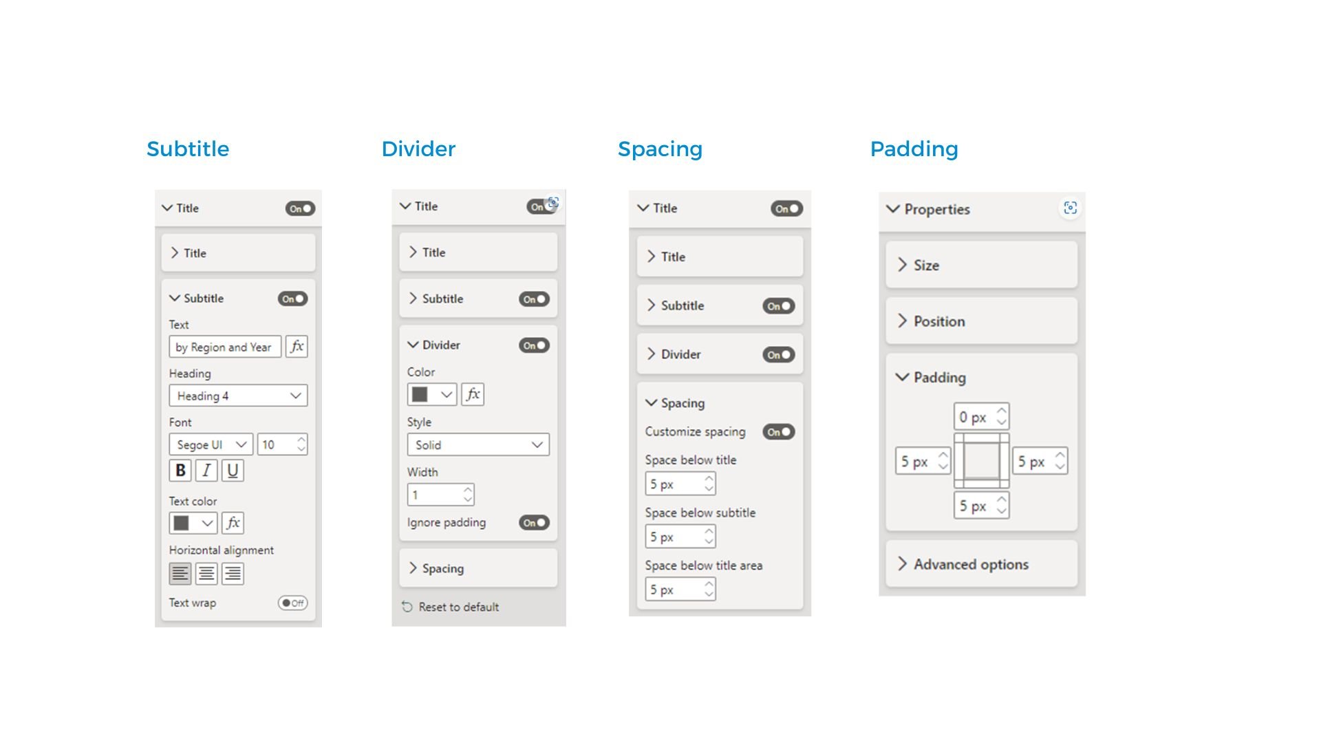 power bi update visual containers improvements subtitle divider spacing padding