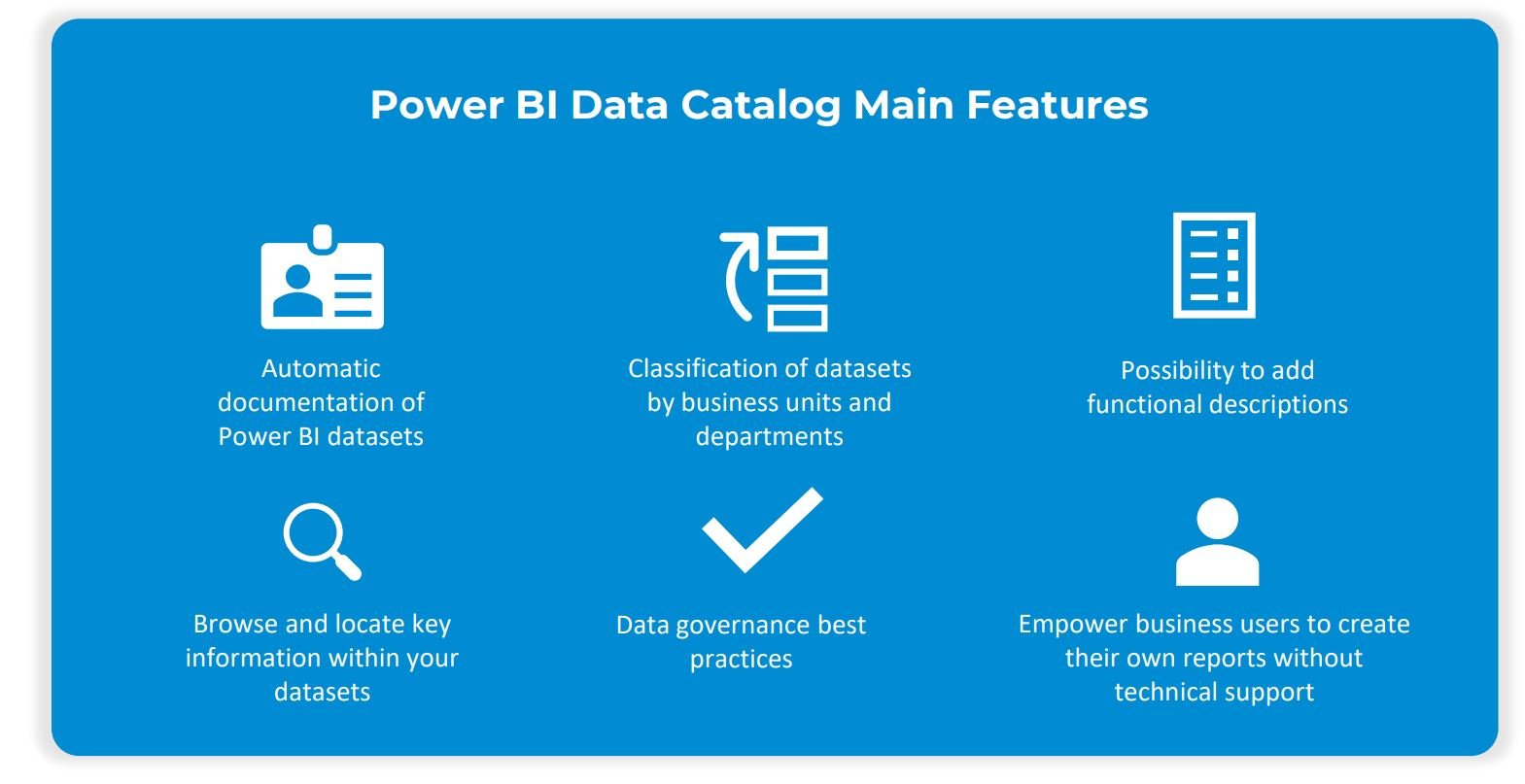 Power BI Data Catalog Main technical Features