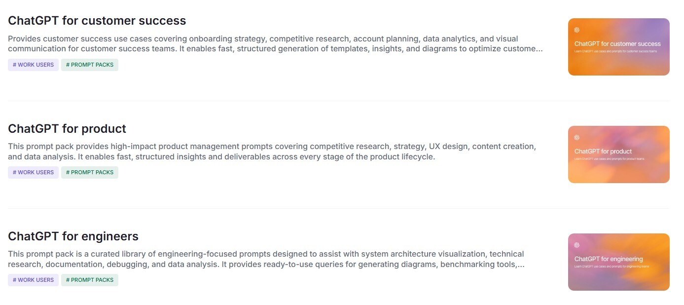 chatgpt prompt packs para empresas producto, ingenieros y comercial