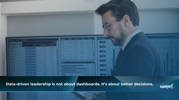 Being data-driven is not about dashboards, but about better decision-making in large enterprises.