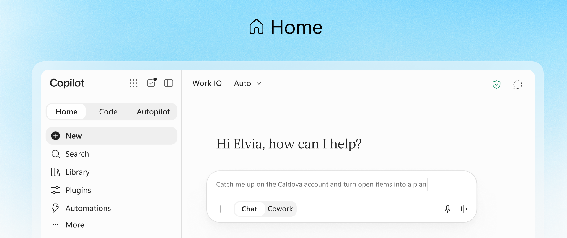New Microsoft Copilot with Home, Code, and Autopilot integrated into Microsoft 365 tools