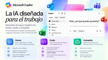 Nuevo Microsoft Copilot con Home, Code y Autopilot para trabajar con IA en Microsoft 365
