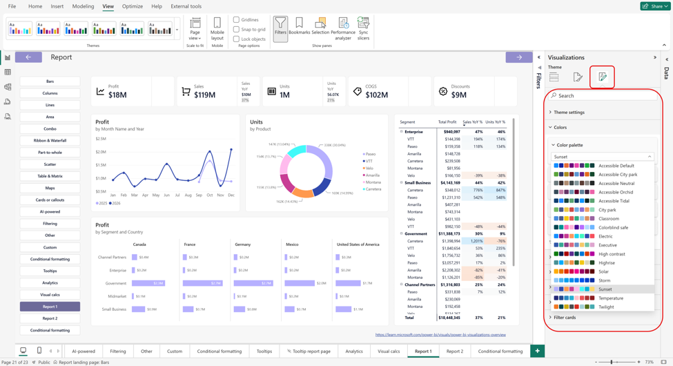 modern visuals defaults en power bi julio 2026