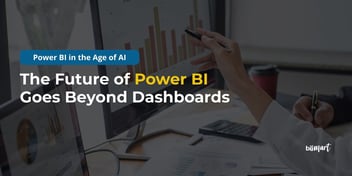 Power BI and artificial intelligence concept showing shift from dashboards to semantic data model